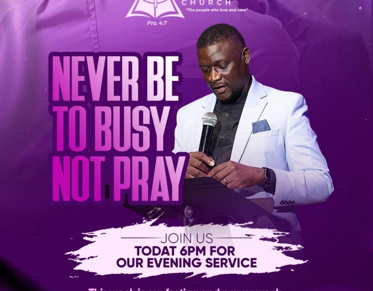 Never be too busy to Pray