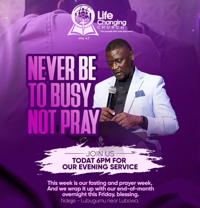Never be too busy to Pray